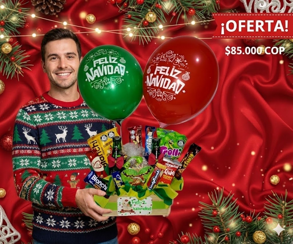 Ancheta Navideña Económica con Cervezas y Chocolates